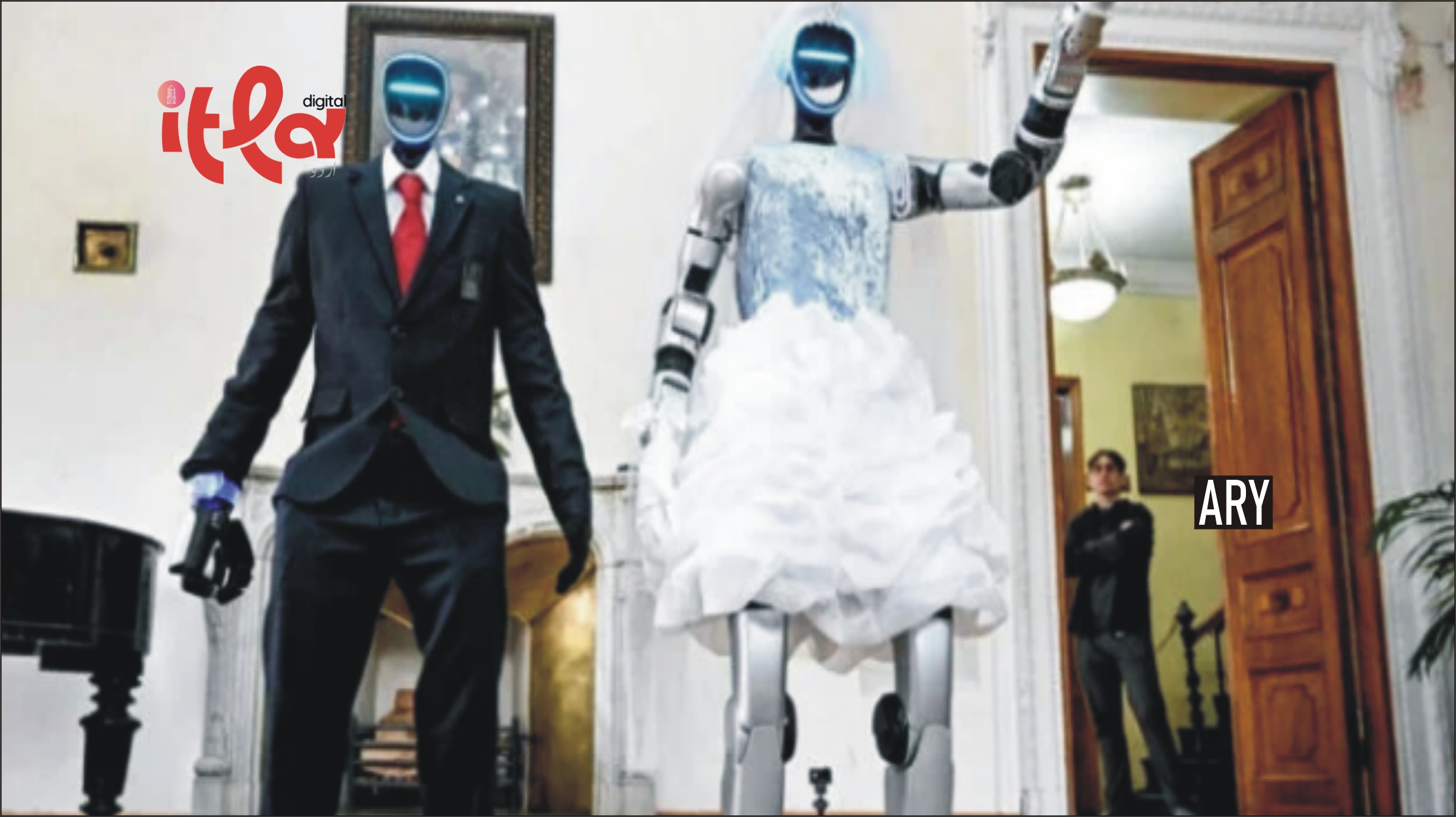 First Time in History: Two AI Robots Tie the Knot