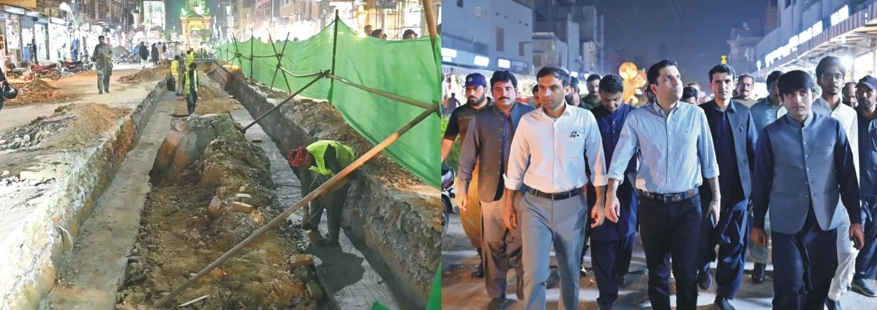 فیصل آباد: 66 فٹا بازار منصورآباد کی جدید طرز پر بیوٹیفکیشن مکمل